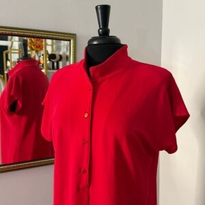 Elegant Red Women's Skirt Set